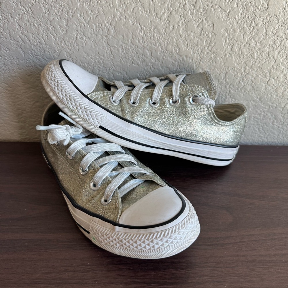 Converse All Star Glitter‎ Sneakers Low Top Lace Up Casual Shoes